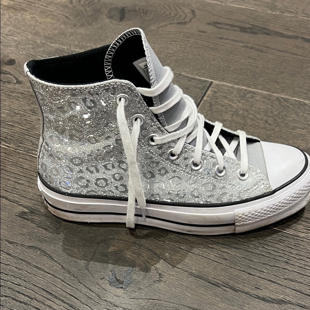 Converse All Star silver glitter High-Top Sneakers